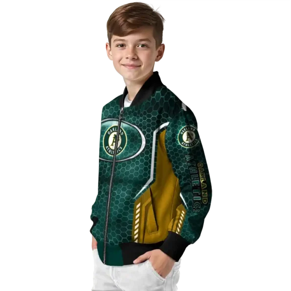 custom oakland athletics power plate green bomber jacket trendy