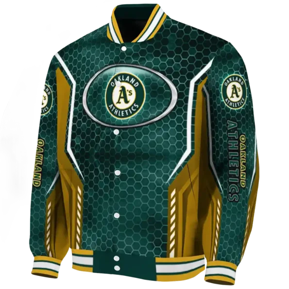custom oakland athletics power plate green varsity jacket best selling