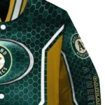 custom oakland athletics power plate green varsity jacket best selling
