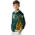 custom oakland athletics power plate green varsity jacket best selling