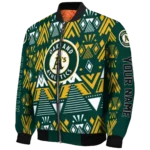 custom oakland athletics pyramid shapes green bomber jacket best selling