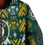 custom oakland athletics pyramid shapes green bomber jacket best selling