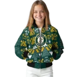 custom oakland athletics pyramid shapes green bomber jacket best selling