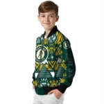 custom oakland athletics pyramid shapes green bomber jacket best selling