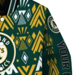 custom oakland athletics pyramid shapes green varsity jacket best selling