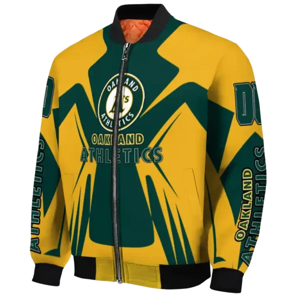 custom oakland athletics spider mark green yellow crocs bomber jacket best selling