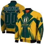 custom oakland athletics spider mark green yellow crocs bomber jacket best selling