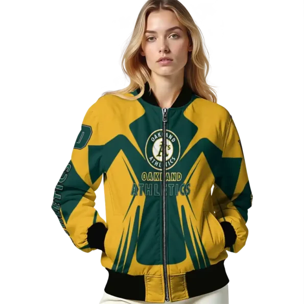 custom oakland athletics spider mark green yellow crocs bomber jacket latest model