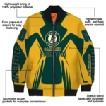 custom oakland athletics spider mark green yellow crocs bomber jacket best selling