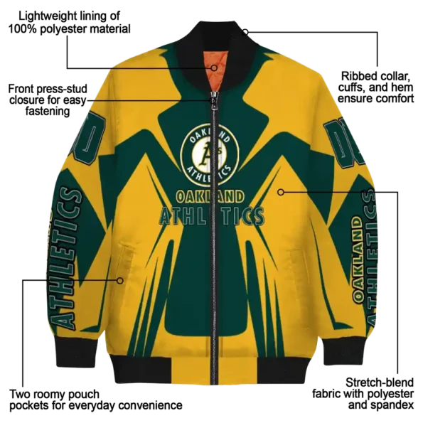 custom oakland athletics spider mark green yellow crocs bomber jacket new arrival