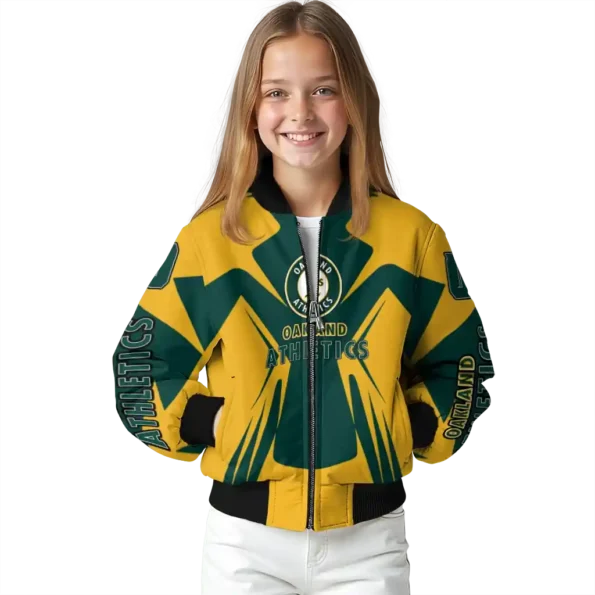 custom oakland athletics spider mark green yellow crocs bomber jacket top rated