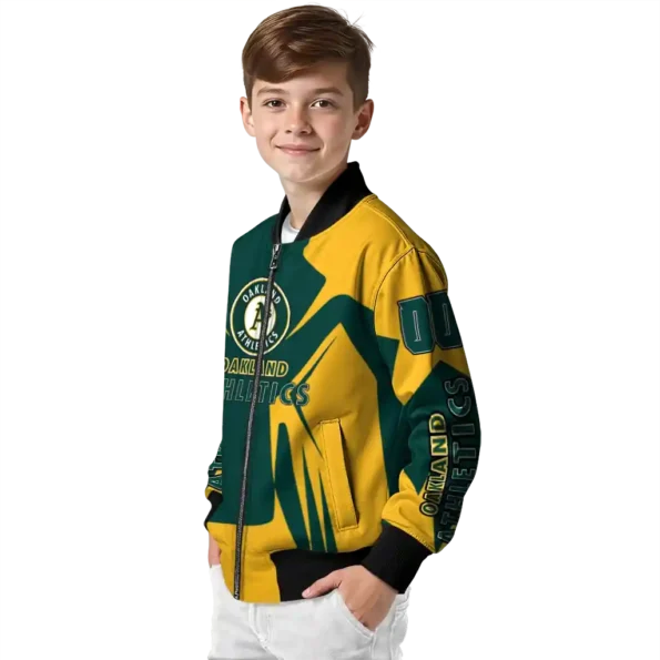 custom oakland athletics spider mark green yellow crocs bomber jacket trendy