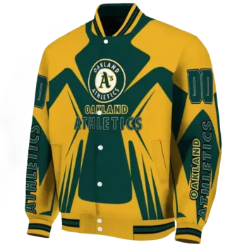 custom oakland athletics spider mark green yellow crocs varsity jacket best selling