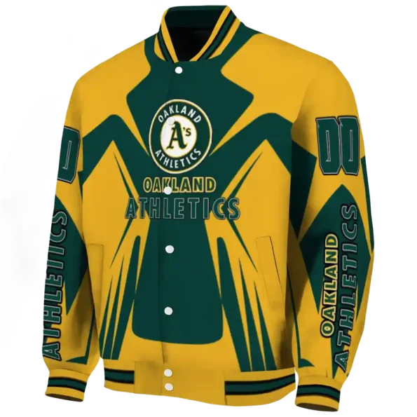 custom oakland athletics spider mark green yellow crocs varsity jacket best selling