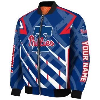 custom philadelphia phillies chevron angles blue bomber jacket best selling