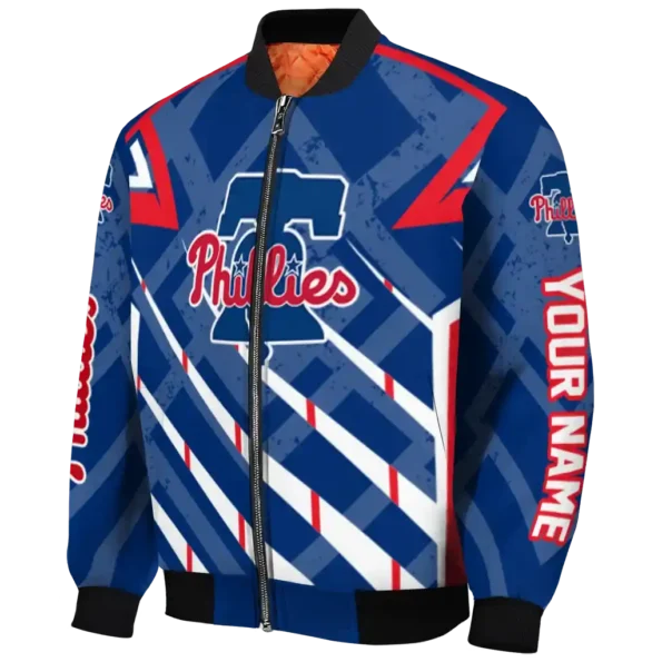 custom philadelphia phillies chevron angles blue bomber jacket best selling