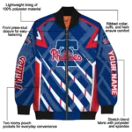 custom philadelphia phillies chevron angles blue bomber jacket best selling
