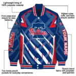 custom philadelphia phillies chevron angles blue varsity jacket best selling