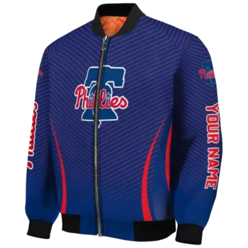 custom philadelphia phillies chevron arrow blue bomber jacket best selling