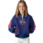 custom philadelphia phillies chevron arrow blue bomber jacket best selling