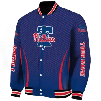 custom philadelphia phillies chevron arrow blue varsity jacket best selling