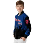 custom philadelphia phillies flame border blue black bomber jacket best selling