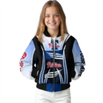custom philadelphia phillies mesh effect blue black bomber jacket best selling