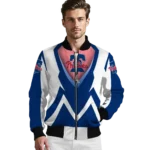 custom philadelphia phillies v stripes blue white bomber jacket best selling