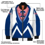 custom philadelphia phillies v stripes blue white bomber jacket best selling