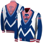 custom philadelphia phillies v stripes blue white varsity jacket best selling