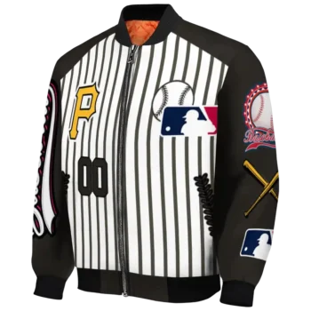 custom pittsburgh pirates eagle baseball black white bomber jacket best selling