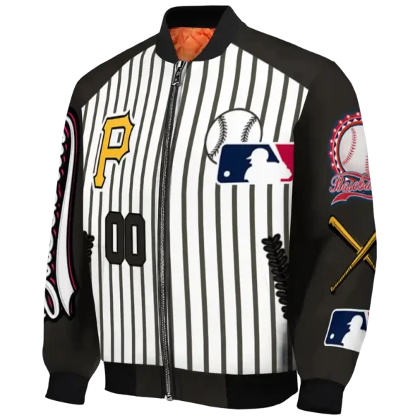 custom pittsburgh pirates eagle baseball black white bomber jacket best selling