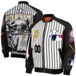 custom pittsburgh pirates eagle baseball black white bomber jacket best selling