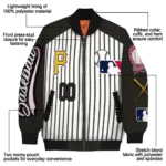 custom pittsburgh pirates eagle baseball black white bomber jacket best selling