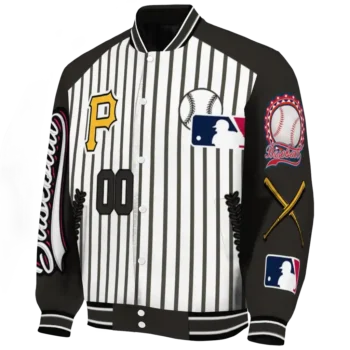 custom pittsburgh pirates eagle baseball black white varsity jacket best selling