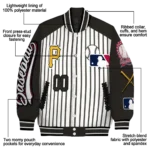 custom pittsburgh pirates eagle baseball black white varsity jacket best selling