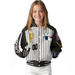 custom pittsburgh pirates eagle baseball black white varsity jacket best selling