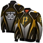 custom pittsburgh pirates mesh chest yellow crocs black bomber jacket best selling