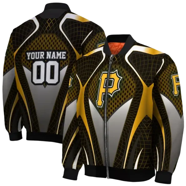 custom pittsburgh pirates mesh chest yellow crocs black bomber jacket fashion forward