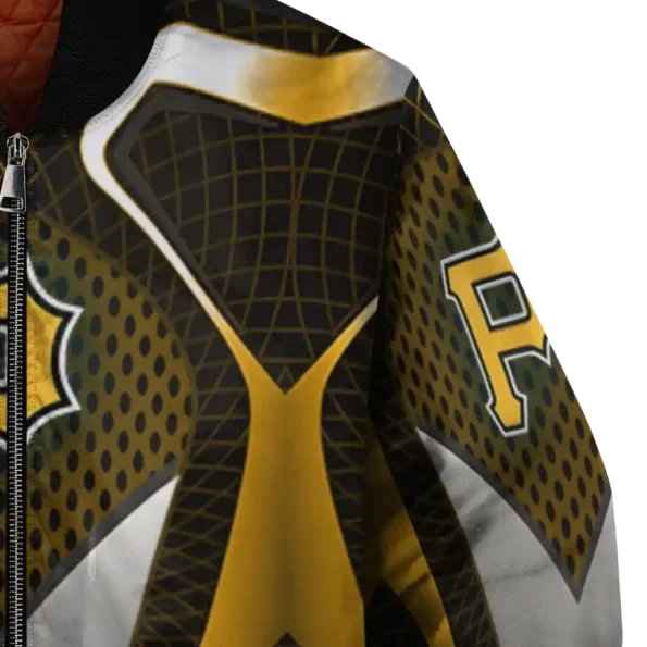 custom pittsburgh pirates mesh chest yellow crocs black bomber jacket premium grade