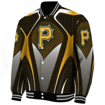 custom pittsburgh pirates mesh chest yellow crocs black varsity jacket best selling