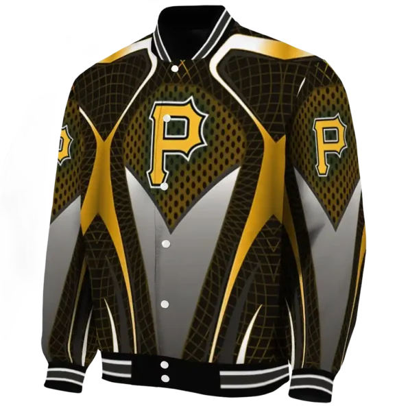 custom pittsburgh pirates mesh chest yellow crocs black varsity jacket best selling