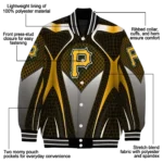 custom pittsburgh pirates mesh chest yellow crocs black varsity jacket best selling