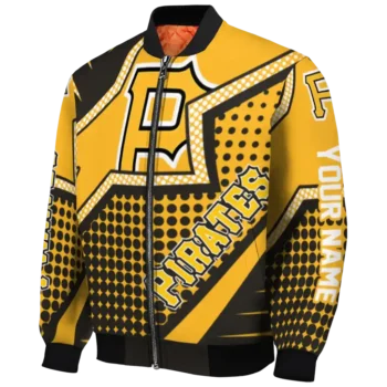 custom pittsburgh pirates star burst black bomber jacket best selling