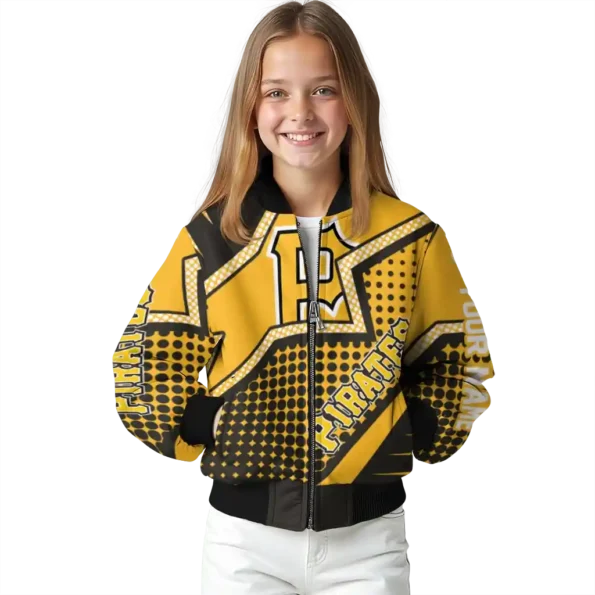 custom pittsburgh pirates star burst black bomber jacket top rated