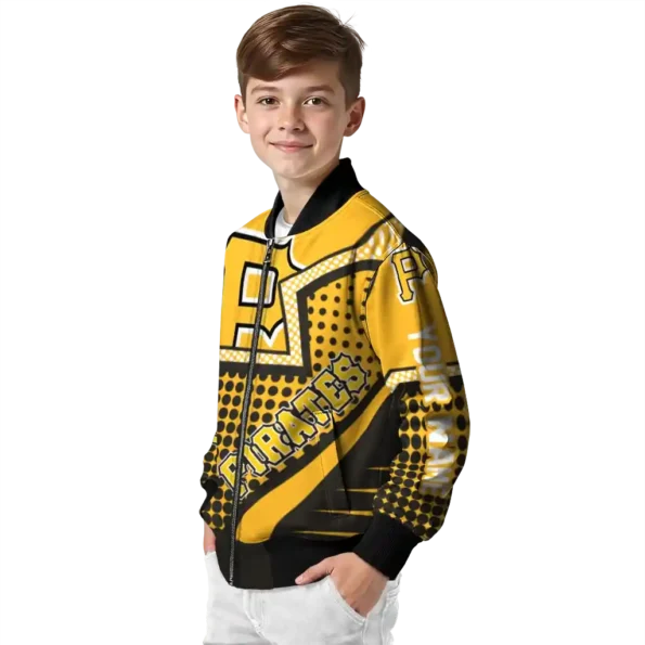 custom pittsburgh pirates star burst black bomber jacket trendy
