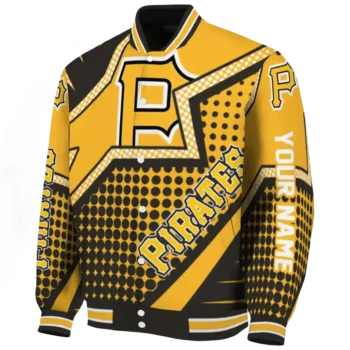 custom pittsburgh pirates star burst black varsity jacket best selling