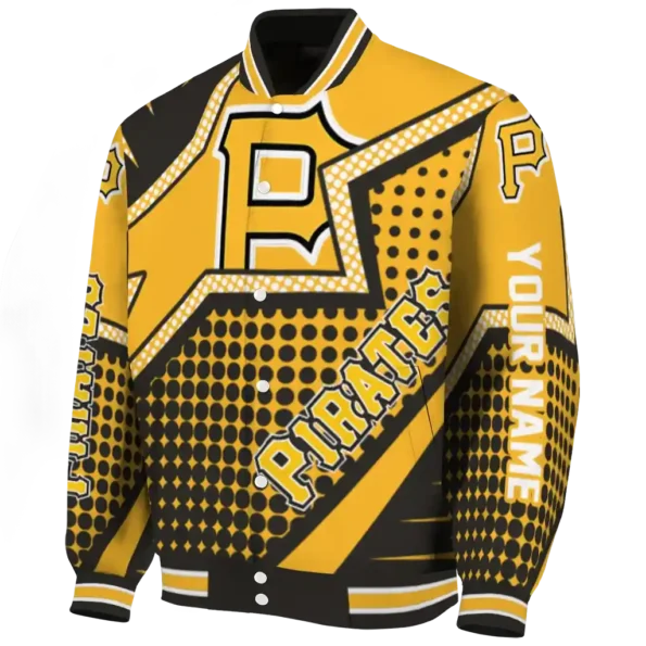 custom pittsburgh pirates star burst black varsity jacket best selling