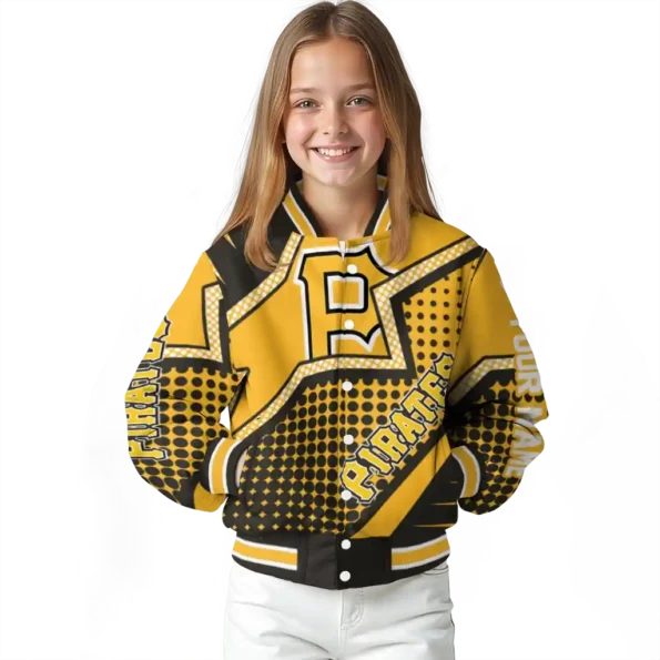 custom pittsburgh pirates star burst black varsity jacket top rated