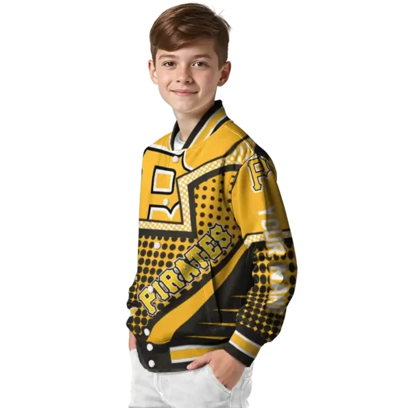 custom pittsburgh pirates star burst black varsity jacket trendy